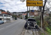 Požar na automobilu na Toploj