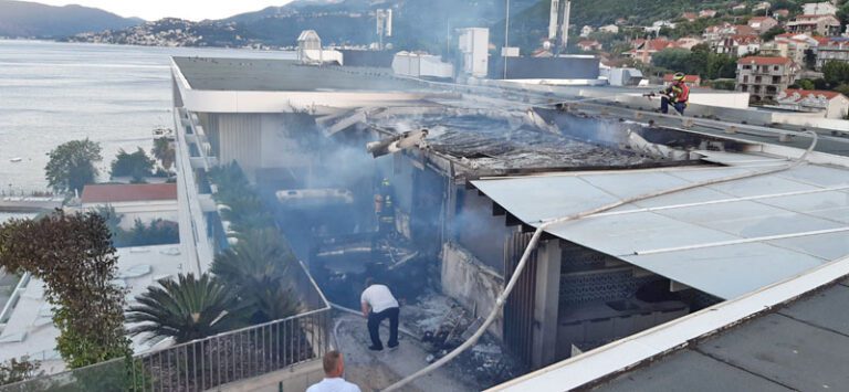 Požar na krovu Spa centra Hotela Kumbor