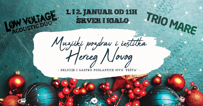 Koncerti na Škveru i u Igalu 1. i 2. januara