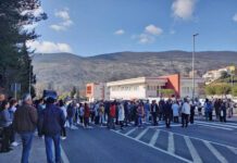 Protest osoblja Instituta Igalo: Ispred zgrade i na magistrali