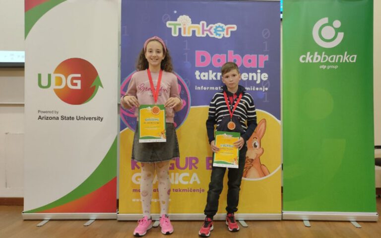 Milena Krivokapić i Demian Gruzdev osvojili bronzane medalje na takmičenju “Kengur bez granica”