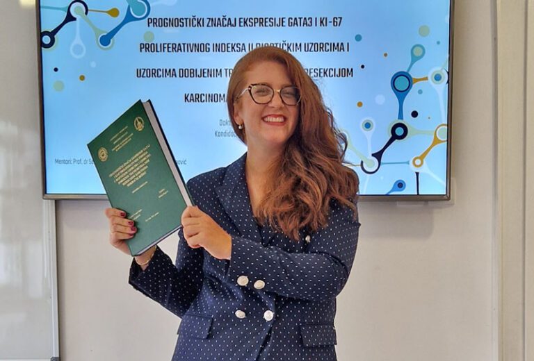 Novljanka dr Milena Šunjević odbranila doktorat iz patologije na Medicinskom fakultetu u Novom Sadu