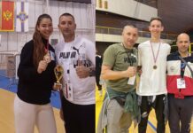 Lea i Sergej iz Šotokan tima na turniru “Zlatni pojas“