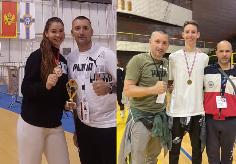 Lea i Sergej iz Šotokan tima na turniru “Zlatni pojas“