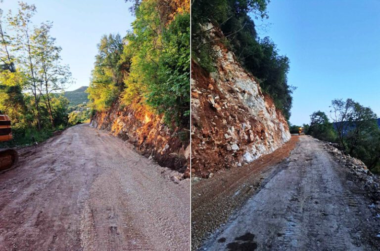 Završeno proširenje puta Sušćepan – Mojdež, slijedi izgradnja potpornih zidova i asfaltiranje