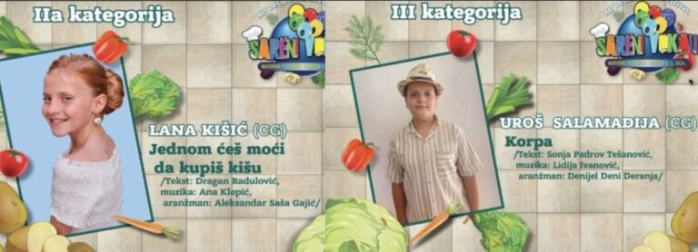 Mali Novljani Lana i Uroš takmičiće se na festivalu “Šareni vokali” u Somboru