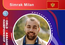 Milan Šimrak predstavlja Novi i Crnu Goru na Svjetskom online takmičenju u masaži u Japanu