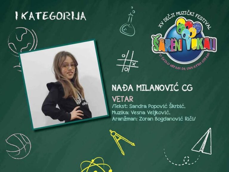 Nađa Milanović s pjesmom “Vjetar” na festivalu u Sumboru