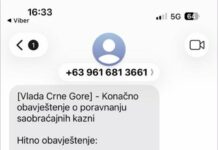 Upozorenje građanima na pokušaje prevare putem SMS poruka i drugih sistema za razmjenu poruka