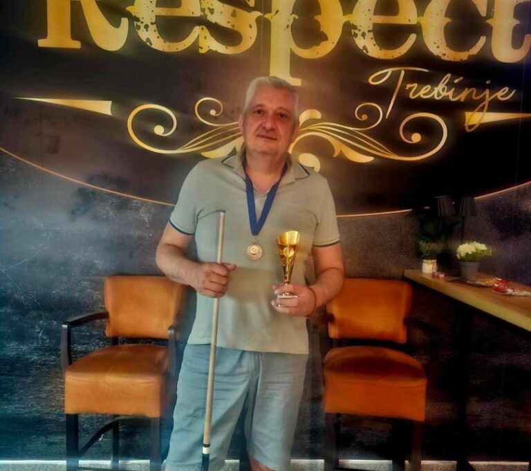Trifko Bošković donosi pehare u Herceg Novi sa međunarodnih turnira u bilijaru